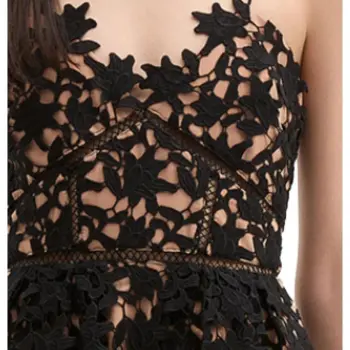 Self portrait Slip Dress Women's Classic Black