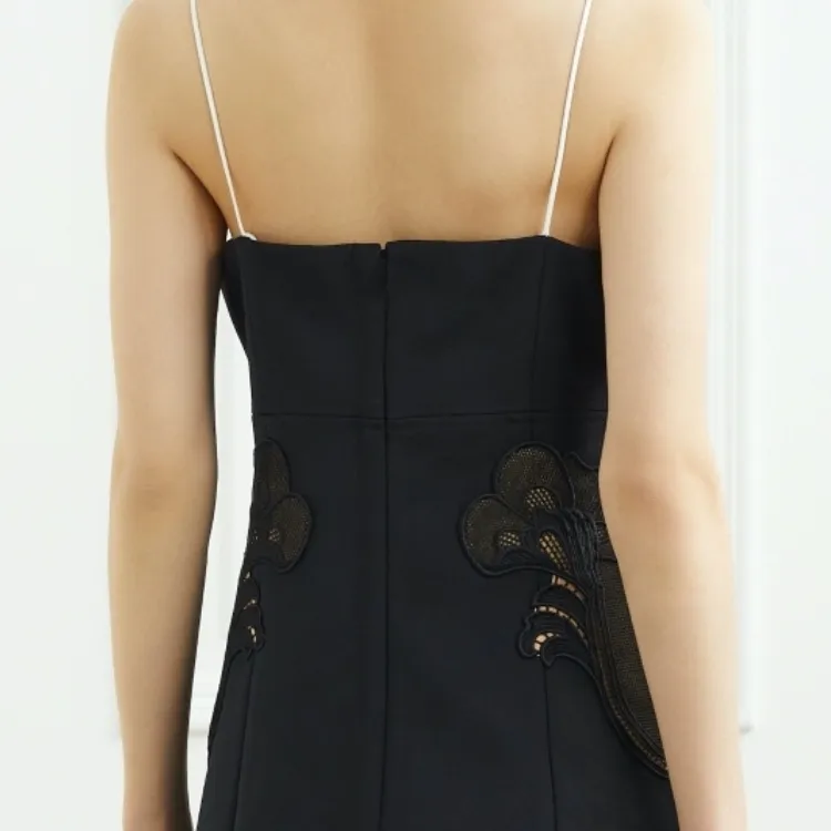Self portrait Slip Dresses Women's Black-6
