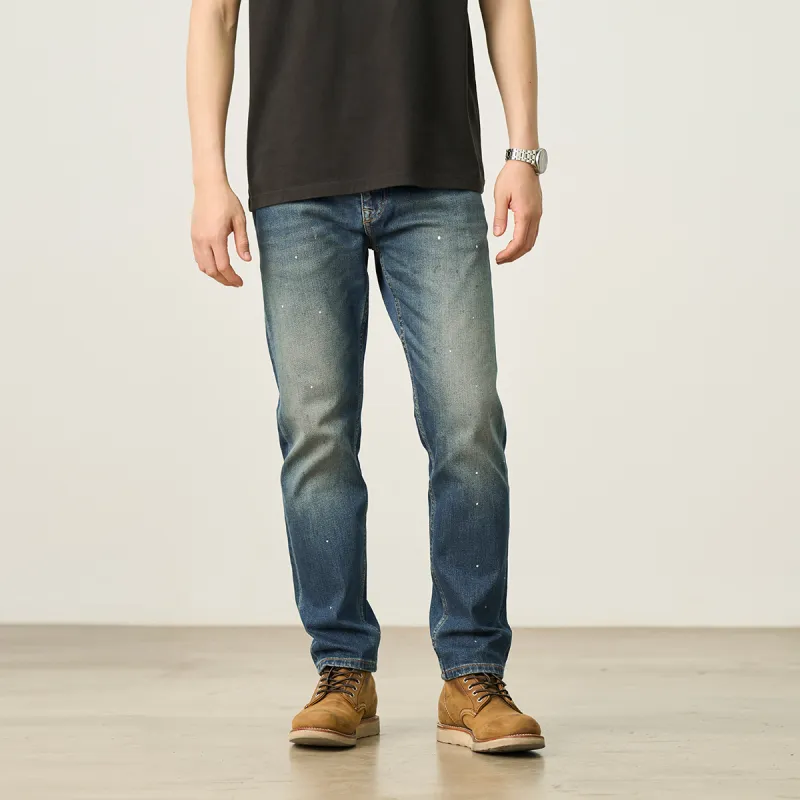 SIMWOOD Jeans Men's Washable Vintage Blue-6