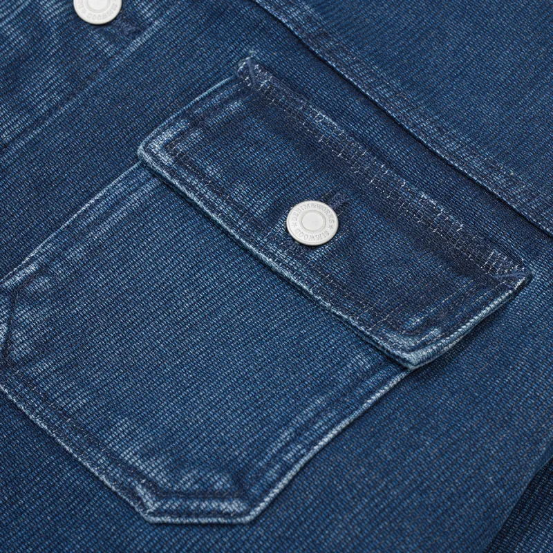 SIMWOOD Denim Jacket Men's Washable Vintage Blue-2