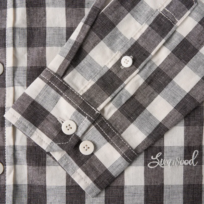 SIMWOOD Shirts Men Beige & Black Plaid-3