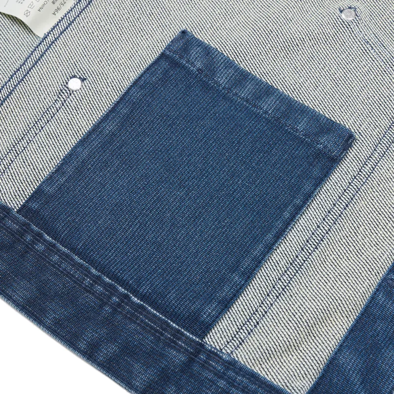 SIMWOOD Denim Jacket Men's Washable Vintage Blue-3