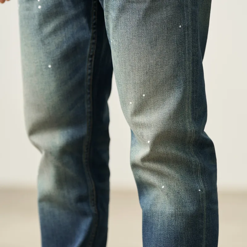 SIMWOOD Jeans Men's Washable Vintage Blue-5