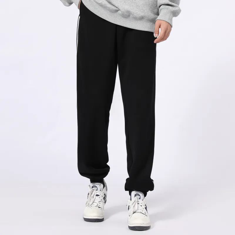 GXXX Knitted Fabric Glow In The Dark Casual Sweatpants Unisex Black-3