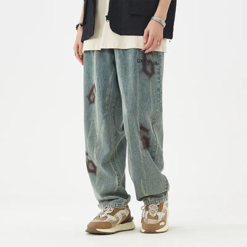 GXXX Straight Fit Non-Stretch Casual Jeans Unisex-5