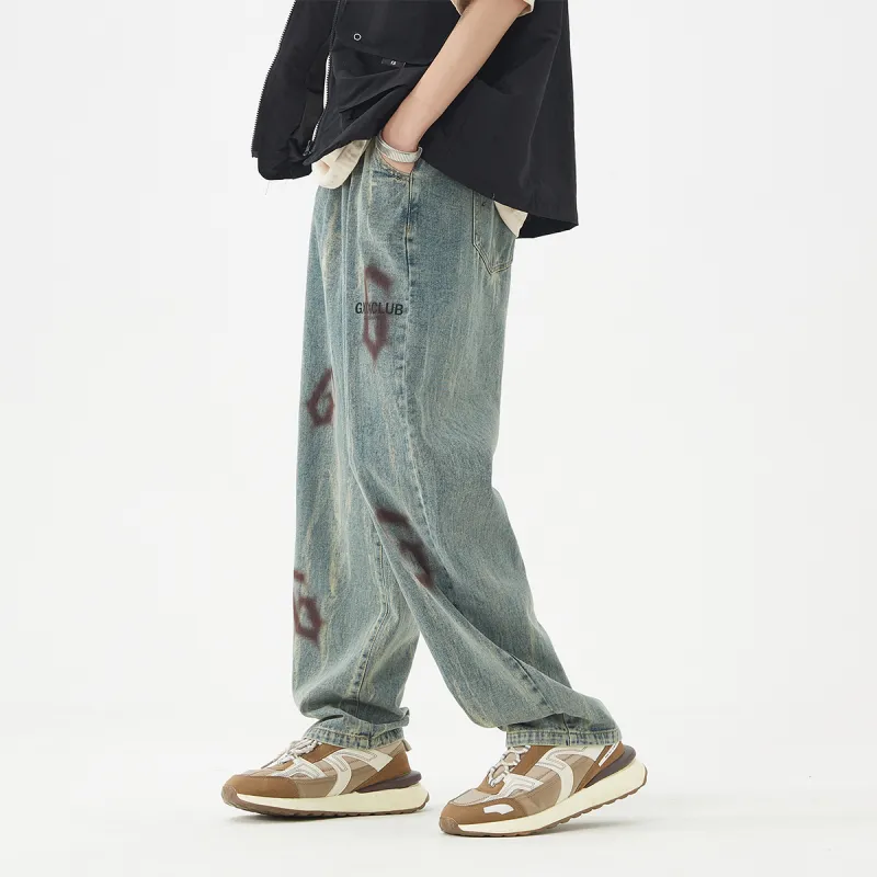 GXXX Straight Fit Non-Stretch Casual Jeans Unisex-3