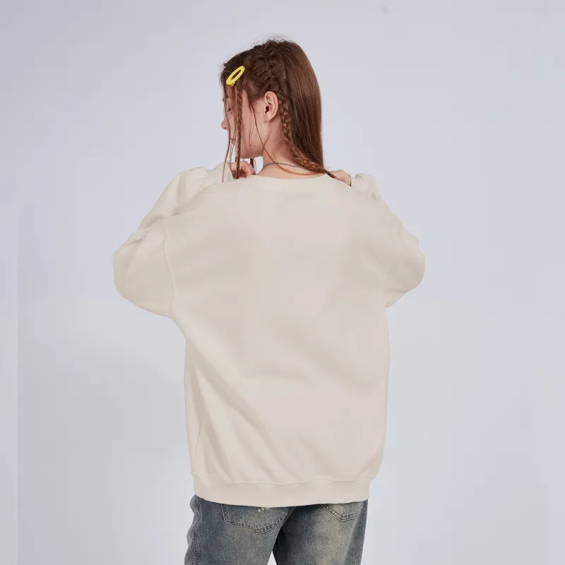 GXXX Heart Long Sleeved Crew Neck Sweatshirt Unisex-42