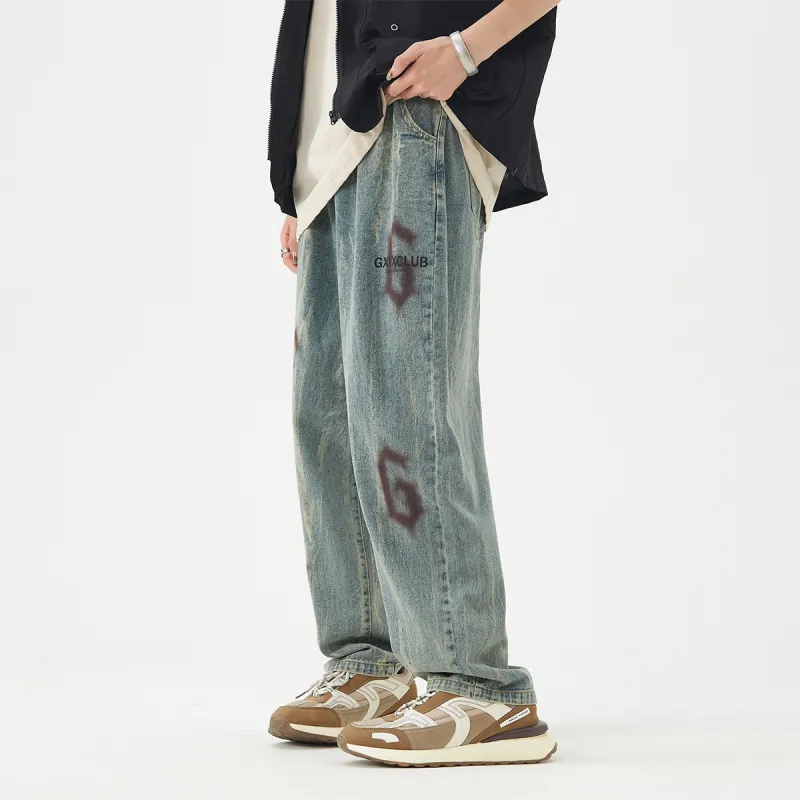 GXXX Straight Fit Non-Stretch Casual Jeans Unisex-6