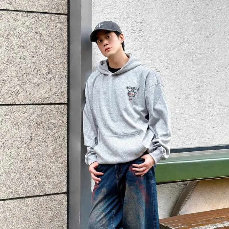 GXXX Demon Hooded Fall And Winter Sweatshirt Unisex-19