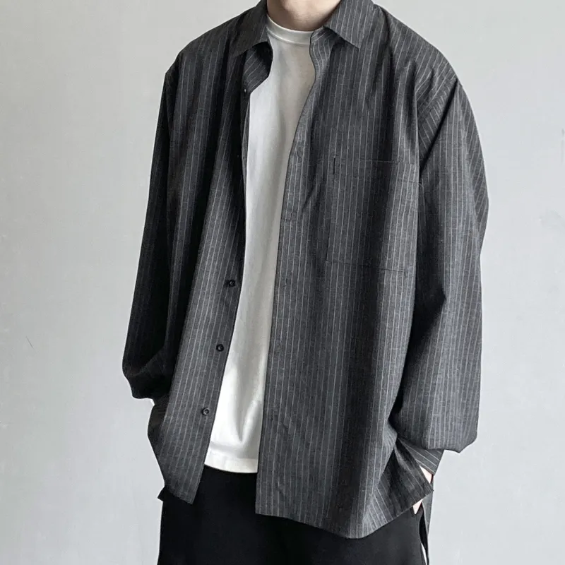 BASIC MATCH Shirts Men Dark Gray-4
