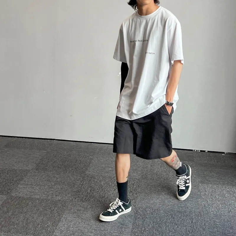 BASIC MATCH Cargo Shorts Men Black-5