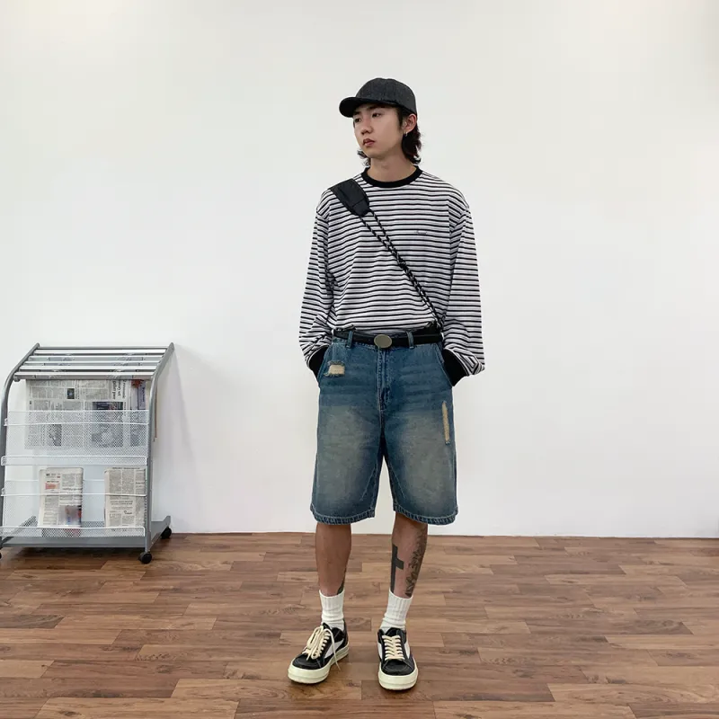 BASIC MATCH Denim Shorts Unisex-9