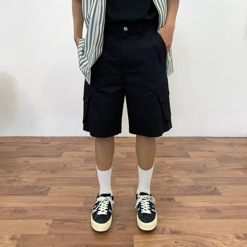 BASIC MATCH Cargo Shorts Men Black-4