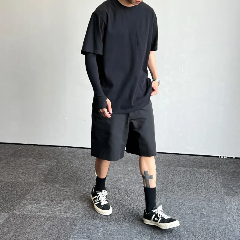 BASIC MATCH Cargo Shorts Men Black-4