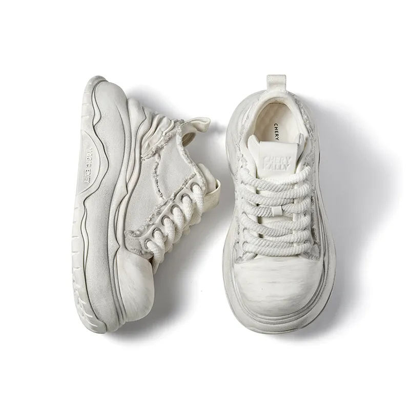 CHERYKALLY Wear-Resistant Breathable Height Increasing Low-Top Skateboard Shoes Women's-9