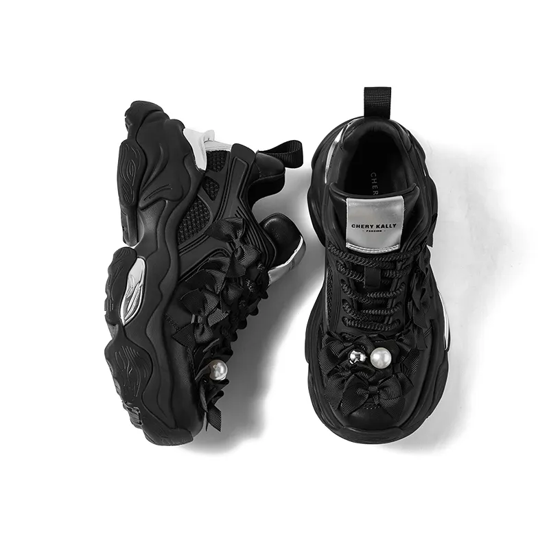 CHERYKALLY Wear-Resistant Height Increasing Low-Top Chunky Sneakers Women's-9