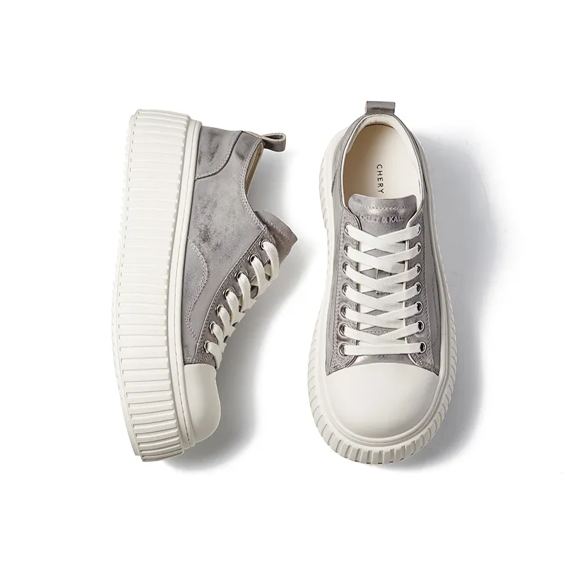 CHERYKALLY Low-Top Skateboard Shoes Women's Gunmetal-10