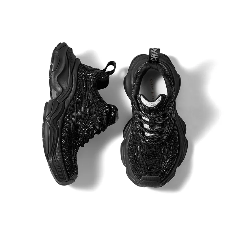 CHERYKALLY Wear-Resistant Breathable Coverage Support Low-Top Chunky Sneakers Women's-10