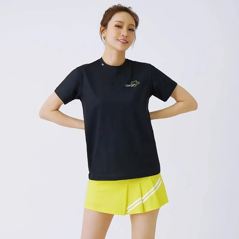 CORALIAN Badminton Jersey Unisex Black-2