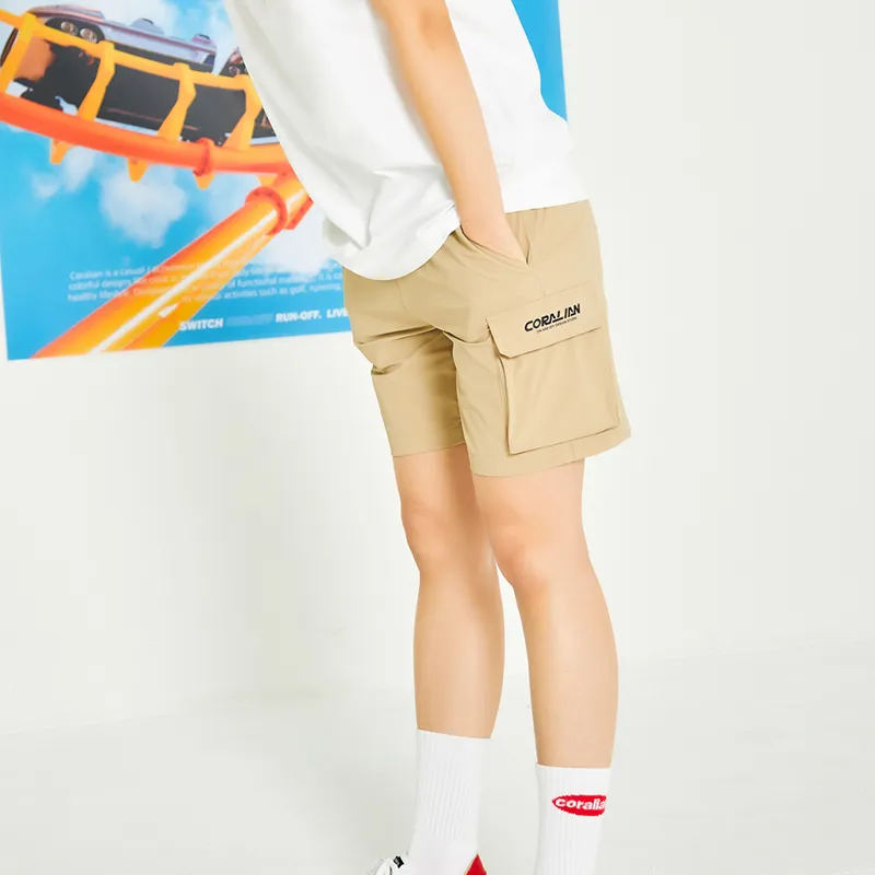 CORALIAN RUNOFF Collection Casual Shorts Unisex Beige-2