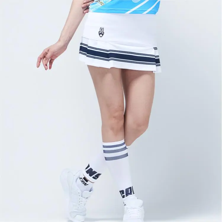CORALIAN Casual Short Skirts Women's White-4