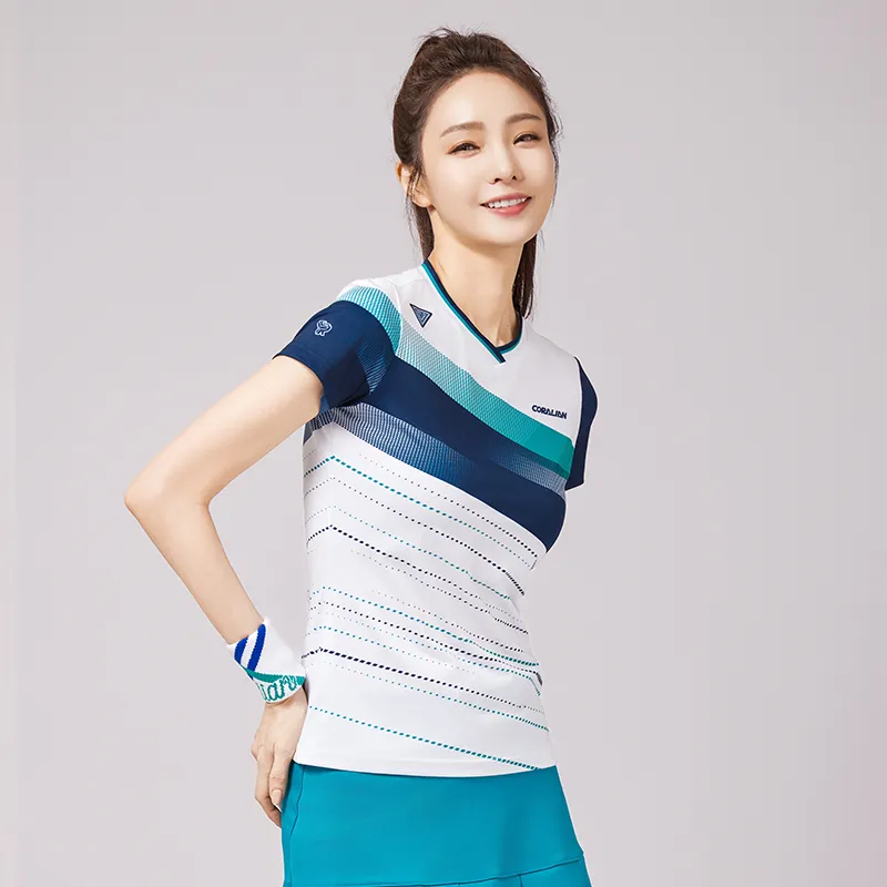CORALIAN Badminton Jersey Women's White-2