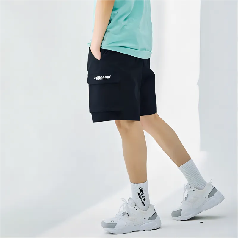 CORALIAN RUNOFF Collection Casual Shorts Unisex Black-3