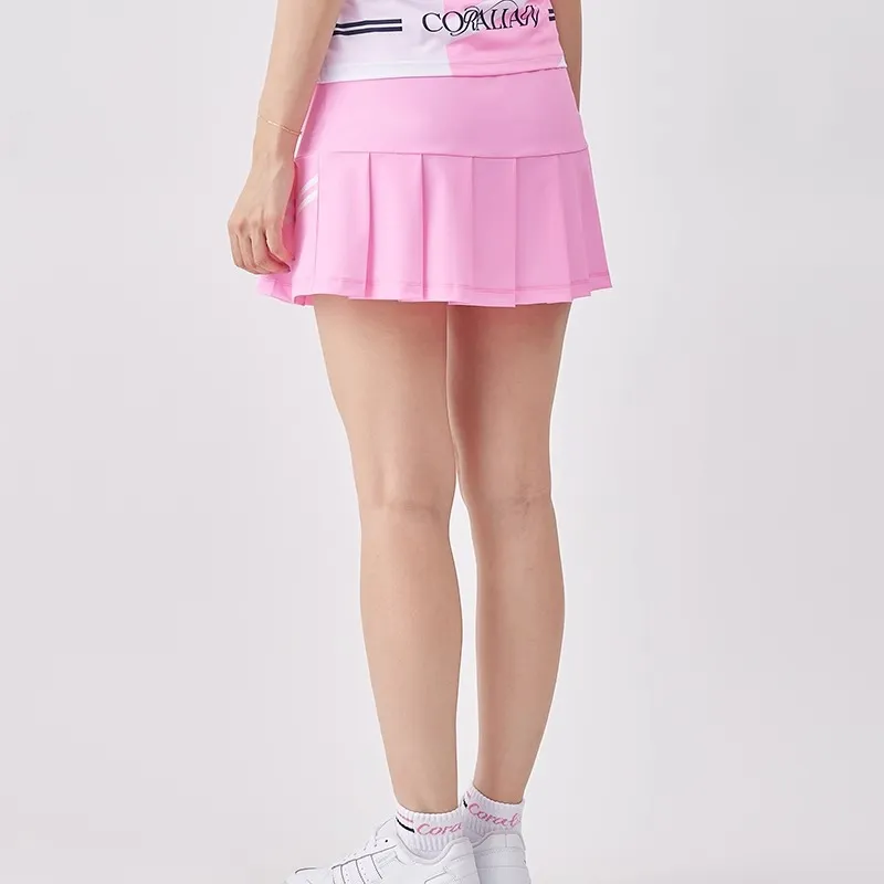 CORALIAN Casual Short Skirts Women's Pink-3