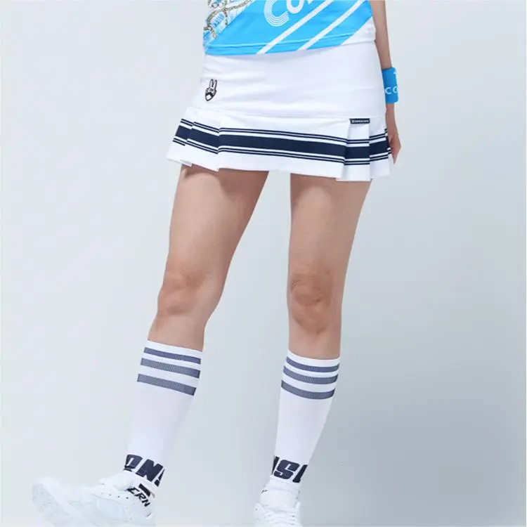 CORALIAN Casual Short Skirts Women's White-2