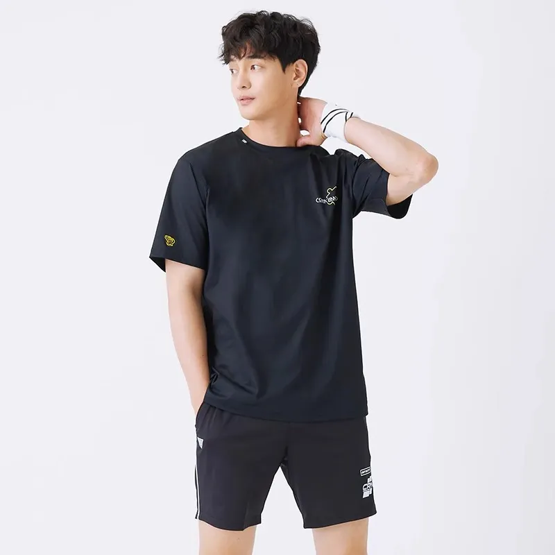 CORALIAN Badminton Jersey Unisex Black-3