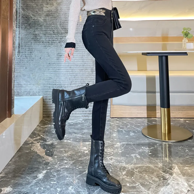 BASIC HOUSE Jeans Women's Black Gray-3