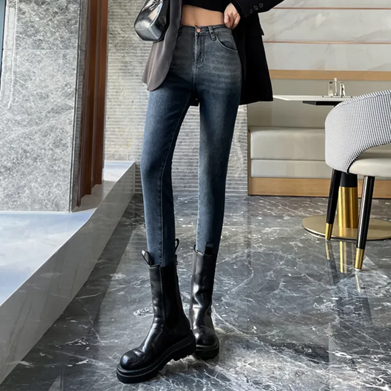 BASIC HOUSE Jeans Women's Gradient Blue-4