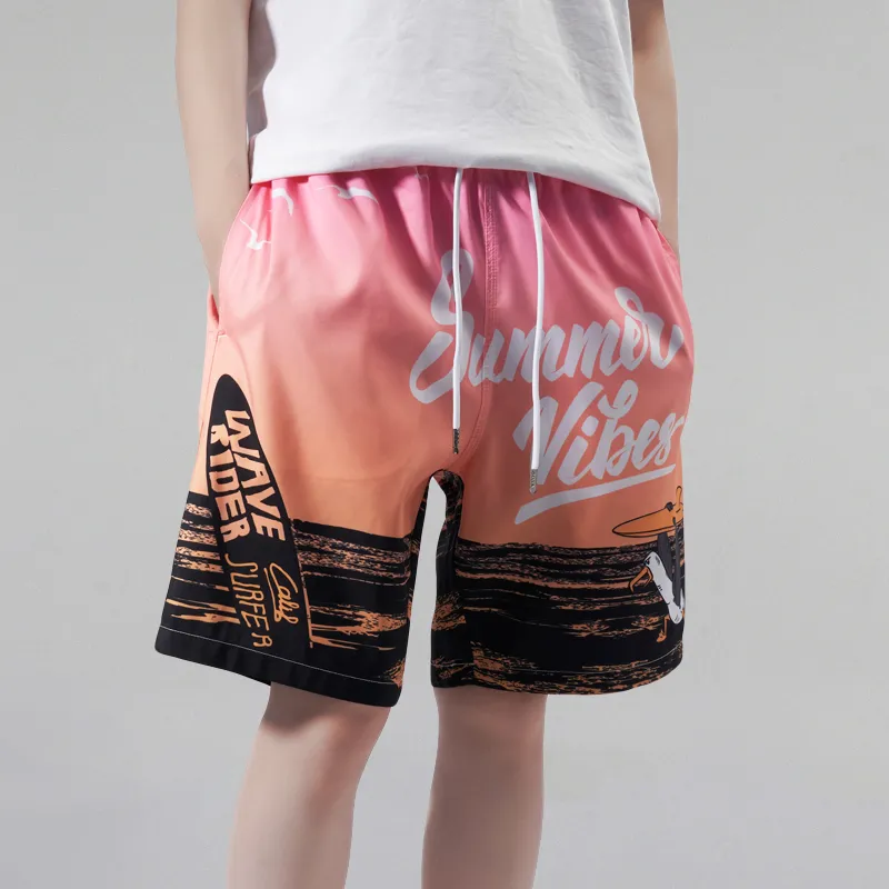 GAILANG Beach Shorts Unisex Pink-3