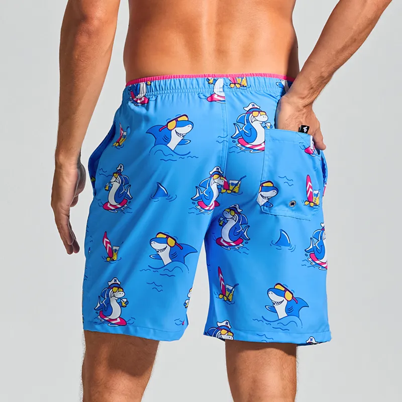 GAILANG Casual Shorts Men's Dark Sky Blue-4