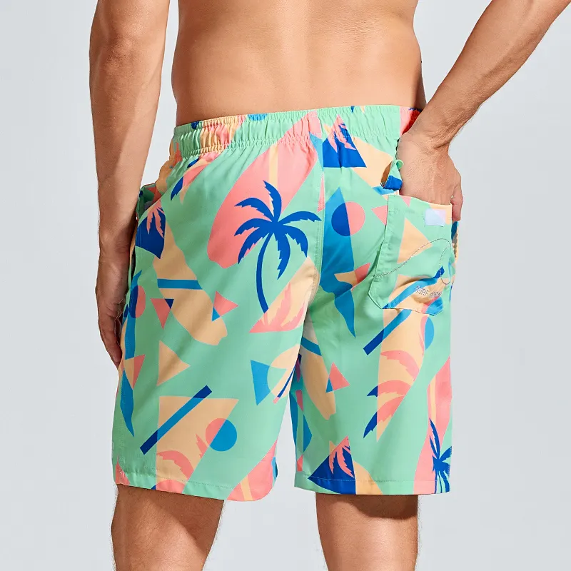 GAILANG Casual Shorts Men's Cyan-5