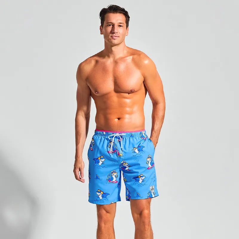 GAILANG Casual Shorts Men's Dark Sky Blue-2