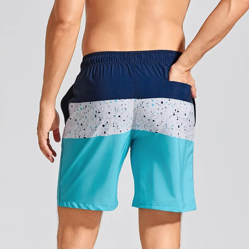 GAILANG Casual Shorts Men's Blue White Teal-5