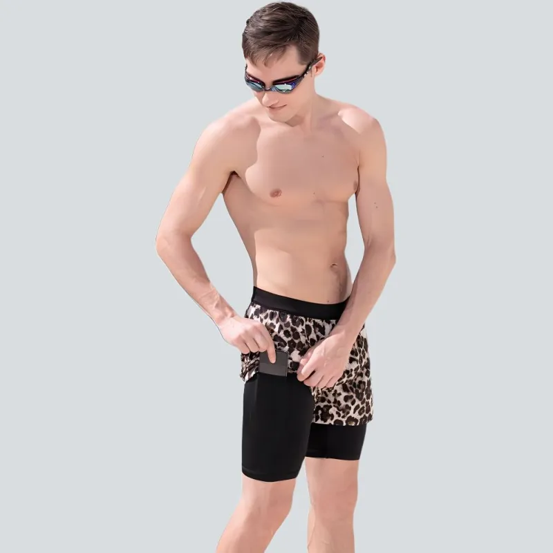 GAILANG Swimming Shorts Men's Leopard Set Of 2-3