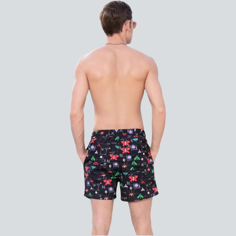 GAILANG Beach Shorts Men's Black Pixel-4