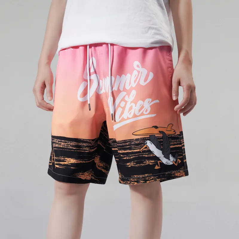 GAILANG Beach Shorts Unisex Pink-4