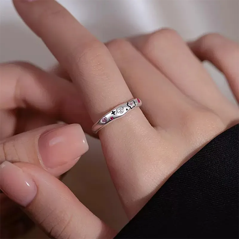 Floating Joy 925 Sterling Silver Zircon Rings Unisex-4