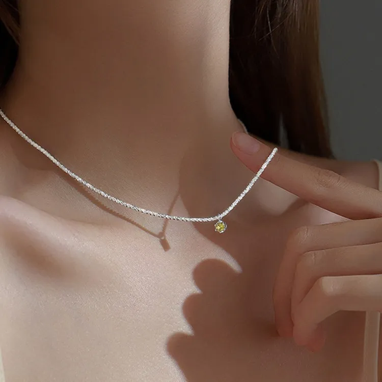 Floating Joy 925 Sterling Silver Zircon Necklaces Women's Snake Year Good Luck-5