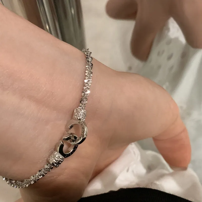 Floating Joy 925 Sterling Silver Bracelets Women's Snake Year Good Luck-3
