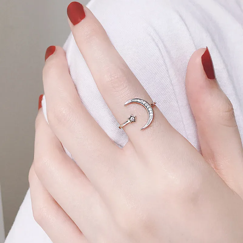 Floating Joy 925 Sterling Silver With Zircon Rings Unisex-4