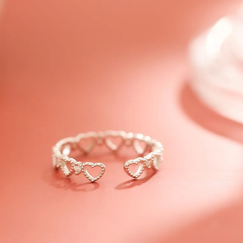 Floating Joy 925 Sterling Silver Zircon Rings Unisex-2