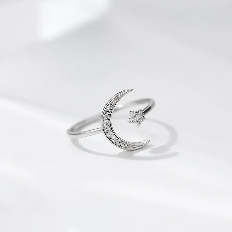 Floating Joy 925 Sterling Silver With Zircon Rings Unisex-1