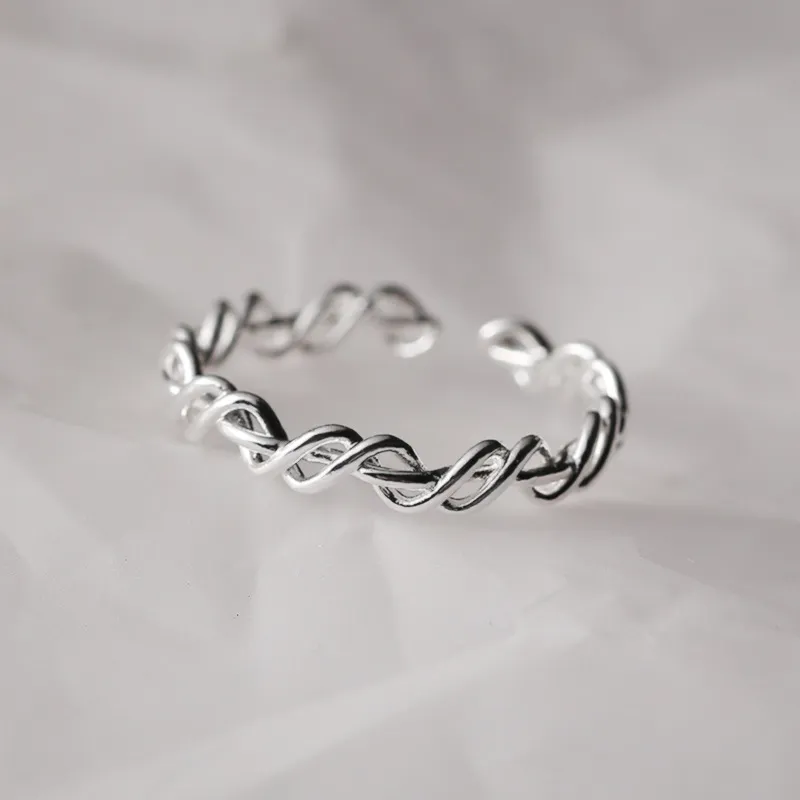 Floating Joy 925 Sterling Silver Rings Unisex Niche Trendy-3