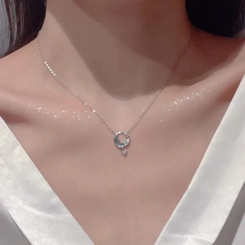 Floating Joy 925 Sterling Silver Necklaces Women's Year Of The Snake Good Luck-3