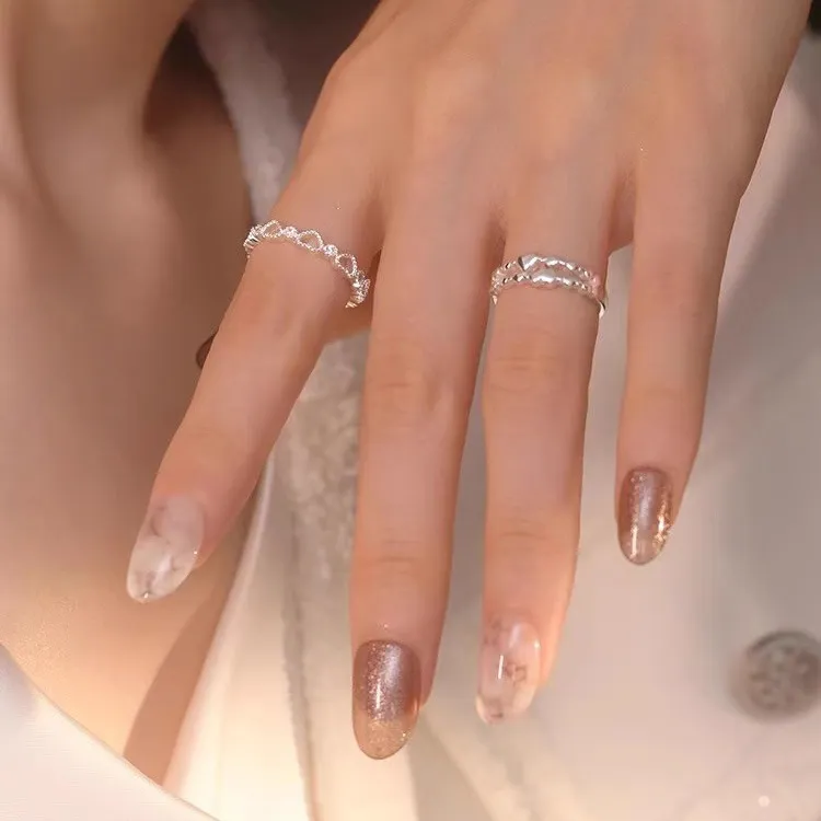 Floating Joy 925 Sterling Silver Zircon Rings Unisex-4