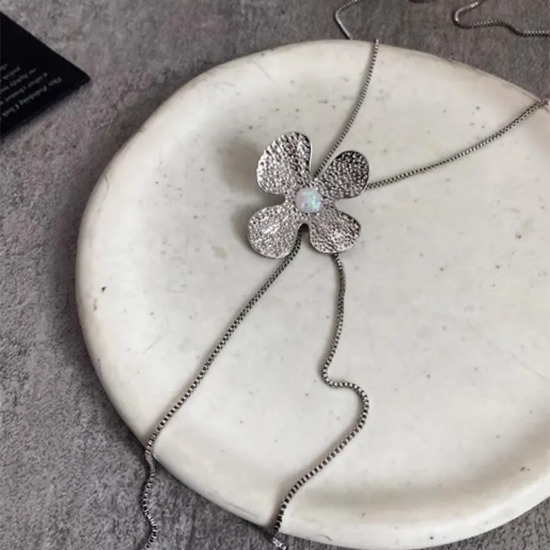 Floating Joy Alloy Necklaces Women's Silver-5